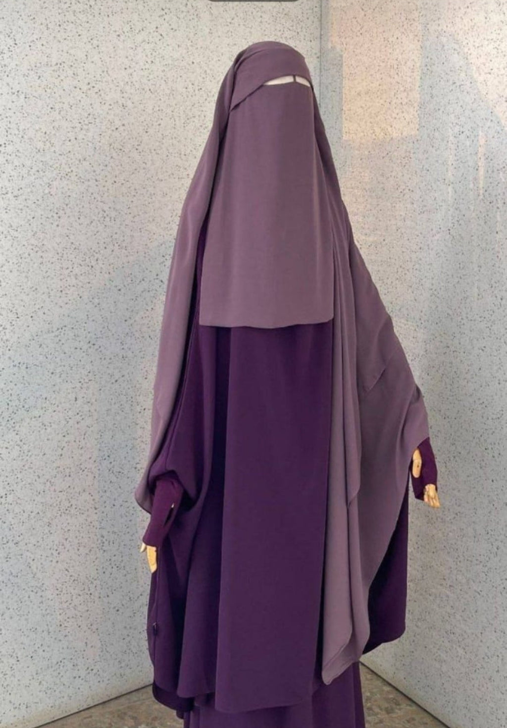 Extra lang Königsniqab mit Klappe und Steg