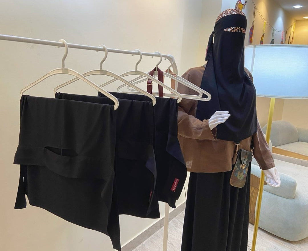 Einlagiger Niqab mit Steg aus Baumwolle
