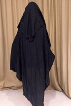 Zweilagiger Niqab mit Netz am Auge aus Baumwolle